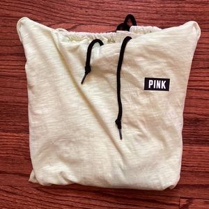 Pink long sleeve hoodie top. A2